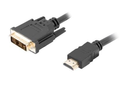 Lanberg - Adapterkabel - enkeltlenke - DVI-D hann til HDMI hann - 1.8 m - dobbeltisolert - svart - formstøpt, tommelskruer
