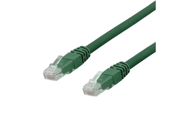 DELTACO TP-65GAU - Koblingskabel - RJ-45 (hann) til RJ-45 (hann) - UTP - CAT 6a - halogenfri, formstøpt - grønn