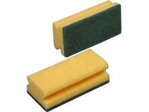 Skuresvamp med Håndgreb Grøn,40 pk x 5 stk/krt