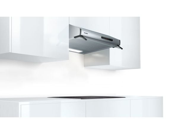Bosch Serie | 2 DUL62FA51 - Panser - standard - bredde: 60 cm - dybde: 52.5 cm - ekstraksjon og resirkulasjon (-) - med intern motor - rustfritt stål