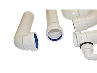 Pp Vandlås 50mm Hvid,med - 1 tilsl.sl.studs u/rensp