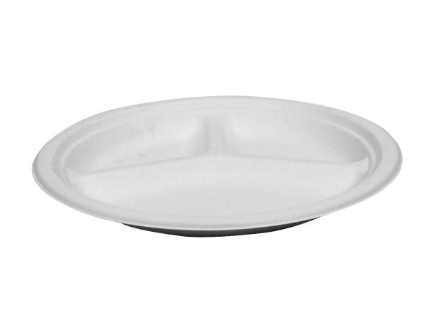 Fibertallerken, ABENA Gastro, 2cm, Ø26cm, nature, sukkerrør - (10 stk.)
