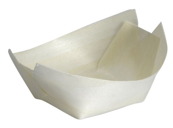Træbåd, ABENA Gastro, 7x5,5x2,5cm, nature, træ - (20 stk.)