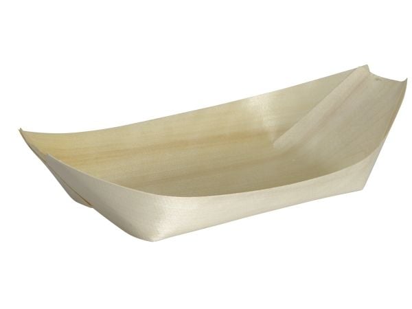 Træbåd, ABENA Gastro, 22x12x2cm, nature, træ - (10 stk.)