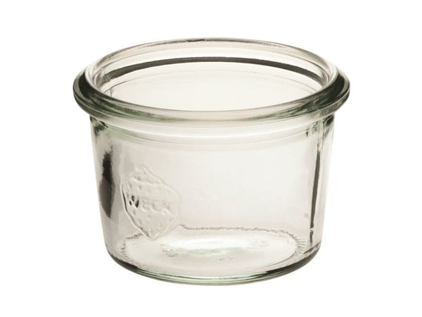Patentglas Weck 80 ml Ø6,8x4,65 cm uden Låg Glas,1 stk Patentglas Weck 80 ml Ø6,8x4,65 cm uden Låg Glas,1 stk