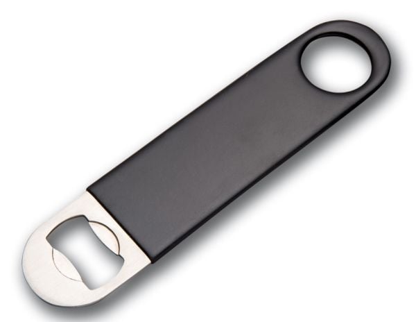 Oplukker 17.8 cm Rustfri stål/Sort vinyl,stk