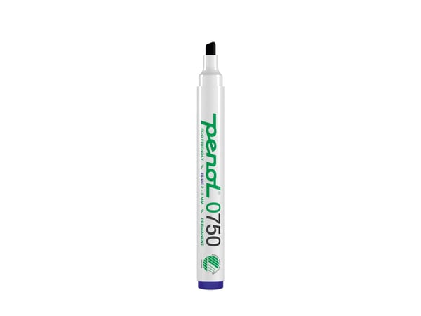 Marker Penol 0750 blå 2-5mm skå spids permanent - (10 stk.)
