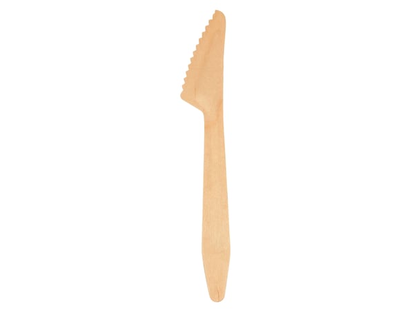 Kniv av björkträ Gastro-Line brun 16,5cm komposterbar 100st/pack - (100 x 20 förpackningar)