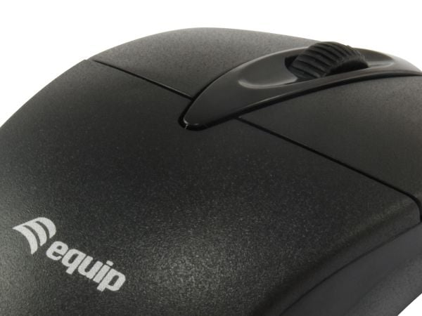 Equip 245102, Molempikätinen, Optinen, USB A-tyyppi, 1000 DPI, Musta