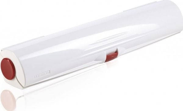 Leifheit Perfect Cut Foil Cutter, Håndholdt plastfoliedispenser, Aluminiumsfolie, Hvit, Plast