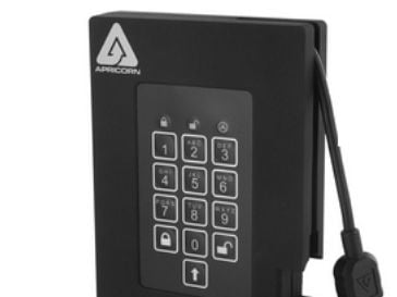 Apricorn Aegis Padlock Fortress A25-3PL256-S512F - SSD - kryptert - 512 GB - ekstern (bærbar) - USB 3.0 - FIPS 140-2 Level 2, 256-bit AES-XTS - TAA...