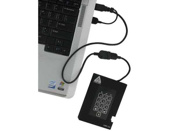 Apricorn Aegis Padlock Fortress A25-3PL256-S512F - SSD - kryptert - 512 GB - ekstern (bærbar) - USB 3.0 - FIPS 140-2 Level 2, 256-bit AES-XTS - TAA...