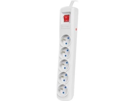 Armac R5 - Pistorasia - AC 230 V - 2300 Watt - tulo: virta - lähtöliittimet: 5 (5 x virta 3-napainen) - 1,5 m johto - harmaa - harmaa