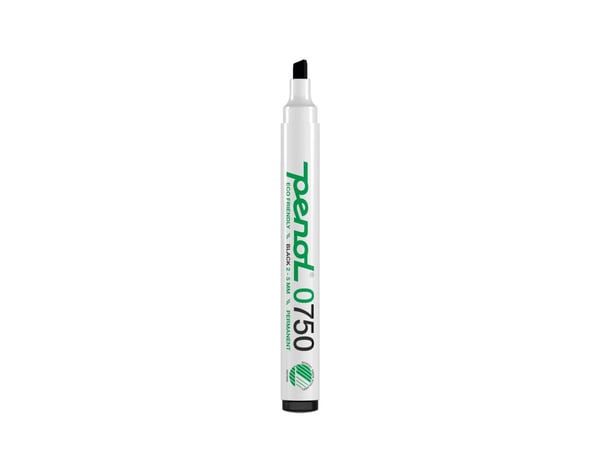 Marker Penol 0750 sort 2-5mm skå spids permanent - (10 stk.)