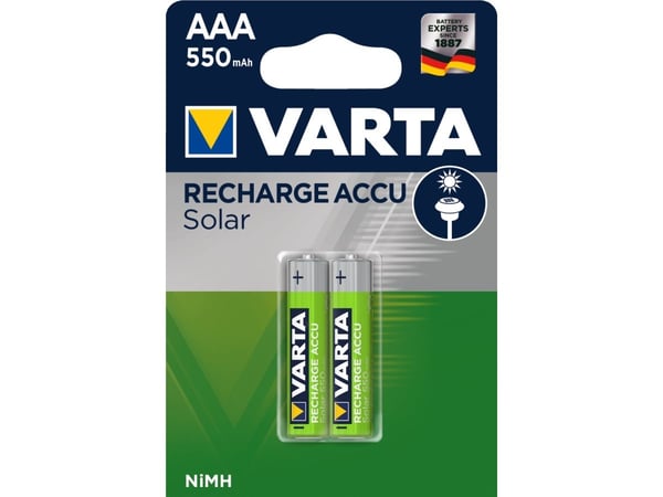 Varta Solar - Akku 2 x AAA - NiMH - (ladattava) - 550 mAh