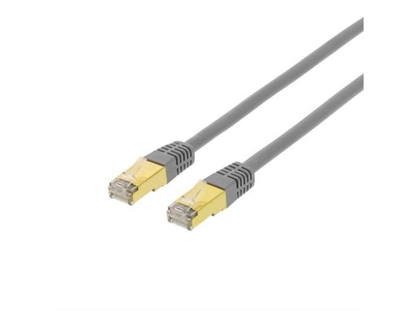 DELTACO - Patch-kabel - RJ-45 (hane) till RJ-45 (hane) - 20 m - SFTP - CAT 7 - halogenfri - grå