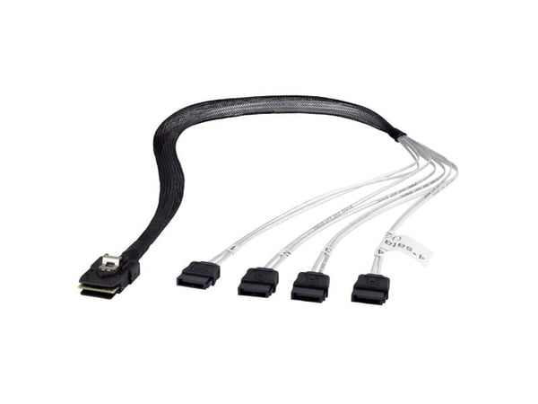 FANTEC - SAS intern kabel - Mini SAS (SFF-8087) (hann) rett til SATA (hann) rett - 70 cm