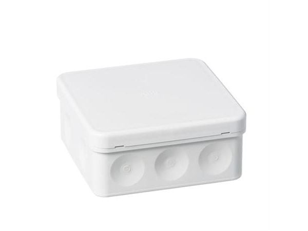ABB förgreningsdosa IP65 vit (RAL9003), halogenfri, 400V, -15...+60°C, 10xØ19mm membran kabelingång, 105x105x46mm