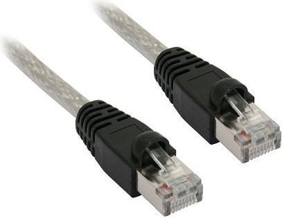 InLine 72511T, 1 m, Cat5e, SF/UTP (S-FTP), Läpinäkyvä