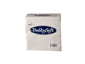 Lautasliina BulkySoft 40x40 cm 3-kertainen 1/8-taitto Valkoinen,10 kpl x 100 kpl/krt
