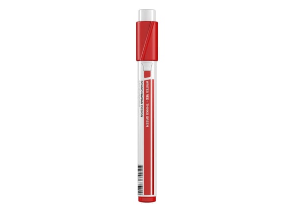 Marker Penol 0750 rød 2-5mm skå spids permanent - (10 stk.)