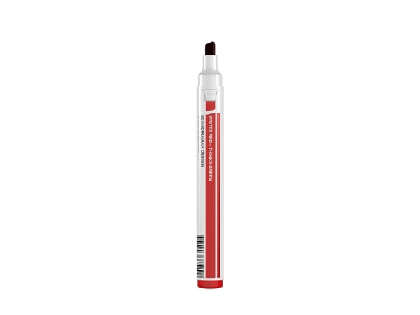 Marker Penol 0750 rød 2-5mm skå spids permanent - (10 stk.)