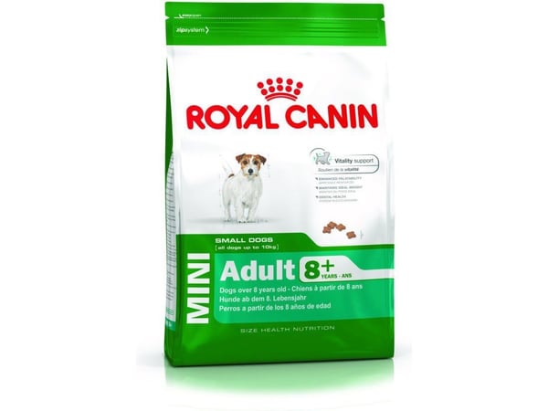 Royal Canin Mini Adult 8+, Senior, Mini (5 - 10kg), Fjærfe, Ris, Grønnsaker, 8 kg