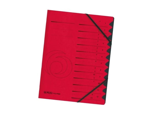 Herlitz 10843324, Presentasjonsmappe, Fotoark kartong, Manila hamp, Sort, Rød, A4, 1 stykker, Tyskland