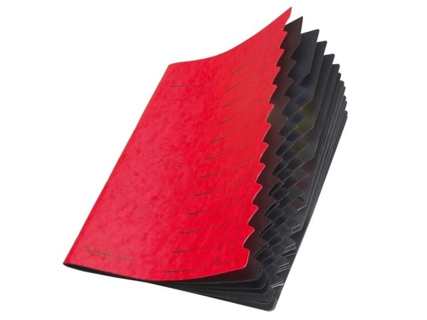 Herlitz 10843324, Presentasjonsmappe, Fotoark kartong, Manila hamp, Sort, Rød, A4, 1 stykker, Tyskland