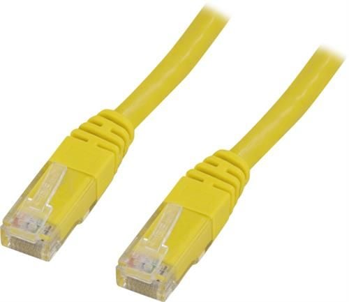 DELTACO - Koblingskabel - RJ-45 (hann) til RJ-45 (hann) - 7 m - UTP - CAT 6 - formstøpt - gul