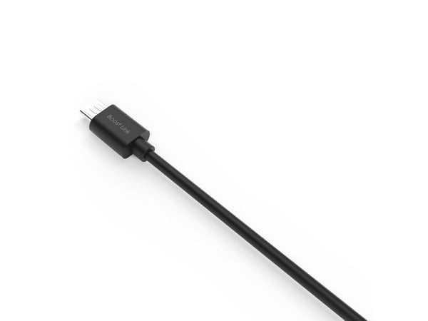 Silicon Power Boost Link PVC LK10AB - USB-kabel - Micro-USB type B (hann) til 4-pins mini USB-type A (hann) - USB 2.0 - 2.4 A - 1 m - svart