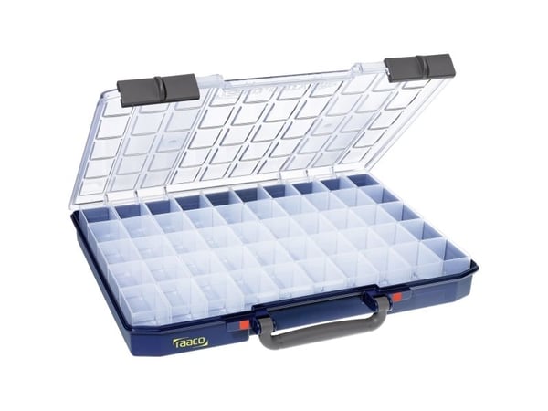 raaco CarryLite 55, Verktøy boks, Polykarbonat (PC), Polypropylen, Blå, Gjennomsiktig, 10 kg, Hengsel, 413 mm raaco CarryLite 55, Verktøy boks, Polykarbonat (PC), Polypropylen, Blå, Gjennomsiktig, 10 kg, Hengsel, 413 mm