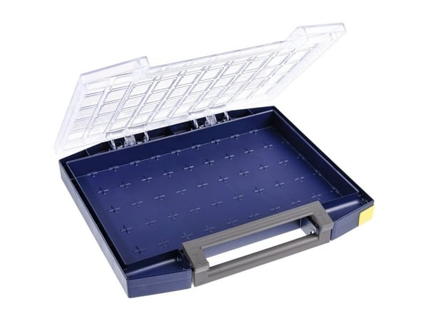 raaco Boxxser 55, Verktøy boks, Polykarbonat (PC), Polypropylen, Blå, Gjennomsiktig, 15 kg, Hengsel, 421 mm