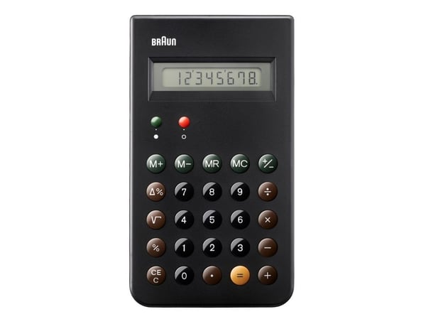 Braun BNE001BK lommeregner basis m/8 cifre, batteridrevet sort
