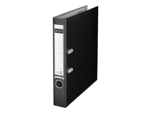 Brevordner Leitz 180° PP A4 50mm sort - (10 stk.)