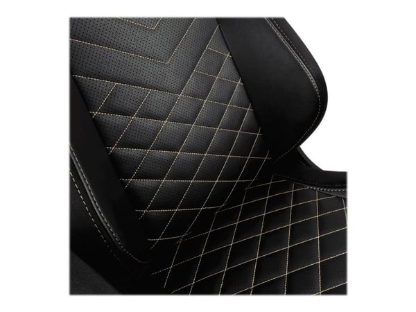 Noblechairs EPIC - Stol - ergonomisk - armlener - roterende - nylon, polyuretan, skumplast, polyuretan fauxlær - svart, gull