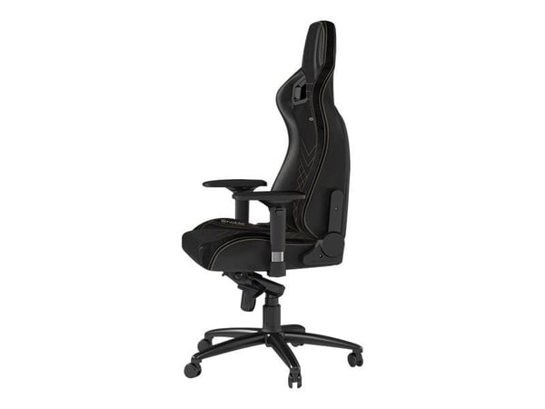 Noblechairs EPIC - Stol - ergonomisk - armlener - roterende - nylon, polyuretan, skumplast, polyuretan fauxlær - svart, gull