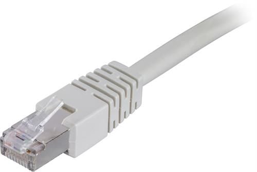DELTACO - Koblingskabel - RJ-45 (hann) til RJ-45 (hann) - 1.5 m - foliebelagt uskjermet tvinnet kabelpar (F/UTP) - CAT 6 - formstøpt - grå