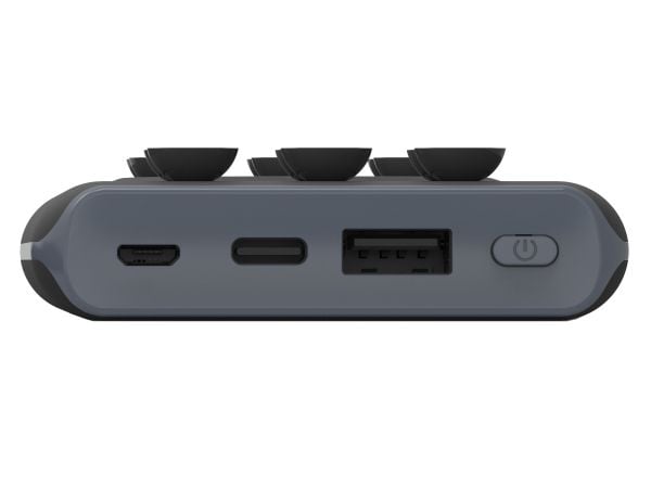 Denver PBQ-10001, Grå, Mobiltelefon/smarttelefon, Rektangel, Lithium Polymer (LiPo), 10000 mAh, AC, USB