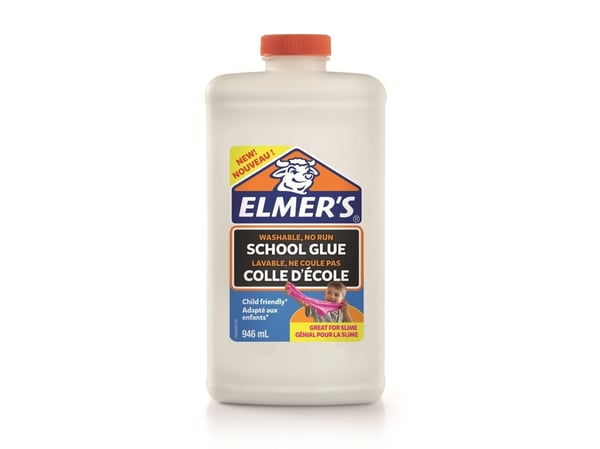 Skollim Elmer's white 946 ml - tvättbart för slem