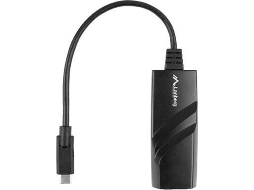 Lanberg NC-1000-02 - Nätverksadapter - USB-C 3.1 - Gigabit Ethernet - svart