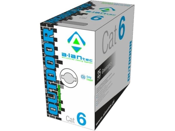 ALANTEC - Bulkkabel - 305 m - UTP - CAT 6e - utomhus, solid - svart