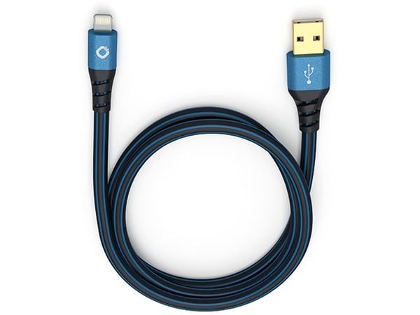 OEHLBACH D1C9321, 0,5 m, USB A, Lightning, USB 2.0, 0,48 Gbit/sek, Svart, Blå