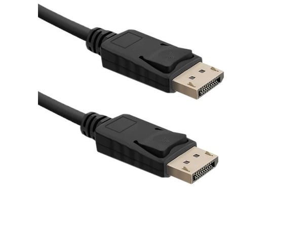 Qoltec - DisplayPort-kabel - DisplayPort (hann) låsing til DisplayPort (hann) låsing - DisplayPort 1.4 - 1.5 m - svart