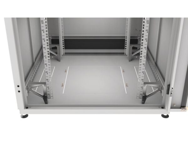 EFB Elektronik PRO-2466GR.G1SV, Frittstående hylle, 24U, 1000 kg, Grå