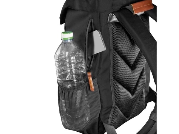 Mantona Luis junior, 35,6 cm (14"), Rom til Notebook, Lær, Metall, Polyester, Syntetisk