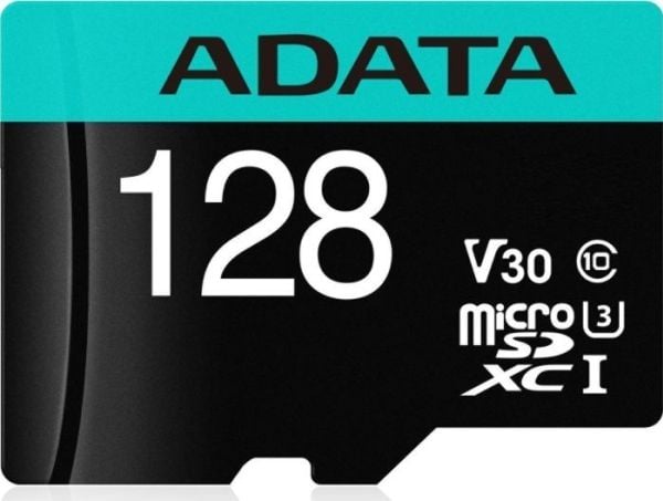 ADATA Premier Pro V30S - Flash-minneskort (SD-adapter inkluderad) - 128 GB - A2 / Video Class V30 / UHS-I U3 / Class10 - mikroSDXC UHS-I