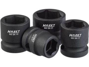 HAZET 900SK/4, Sett, Kraftpipeadapter, 21,19,13,17 mm, 4 stykker