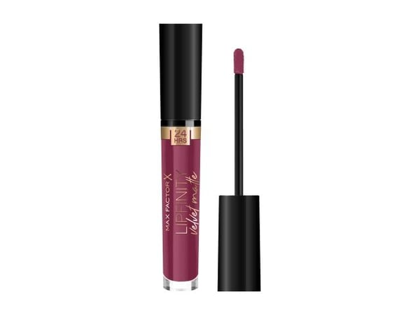 Max Factor Lipfinity Velvet Matte, Violetti, Satin Berry, 1 väriä, Väritys, Ravitseva, Naisten, Matta