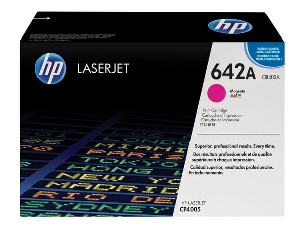 HP 642A - Magenta - alkuperäinen - LaserJet - tonerpatron (CB403A) - Color LaserJet CP4005dn, CP4005n -värilasertulostimiin